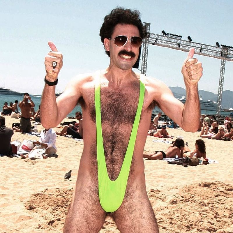 Foto van Borat mankini - groen