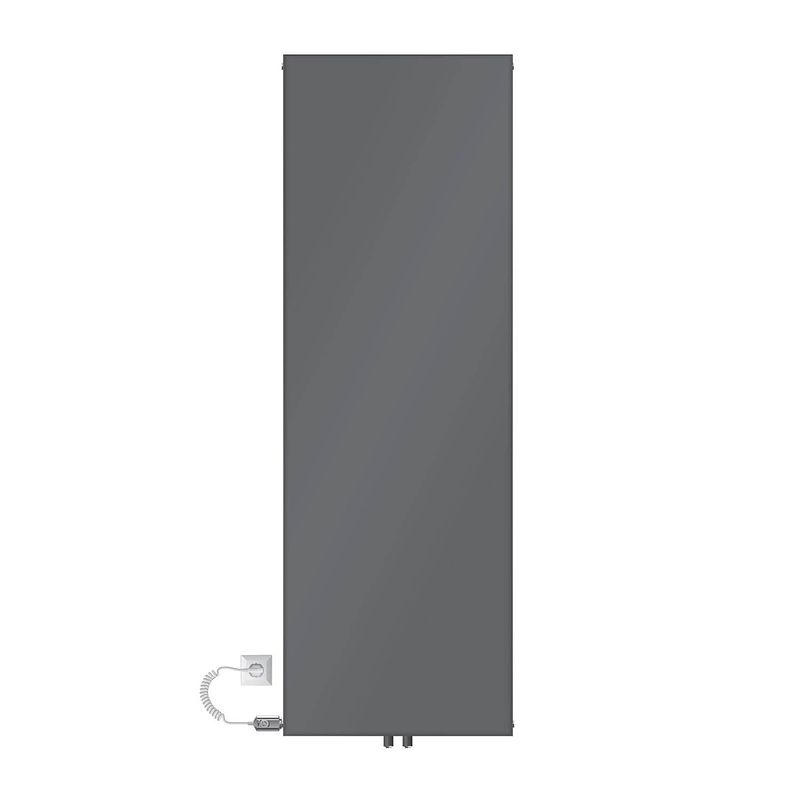 Foto van Ml-design elektrische badkamerradiator 1800x604 mm antraciet enkele laag met verwarmingsstaaf 900w designradiator