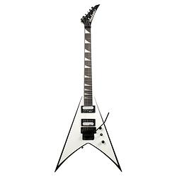 Foto van Jackson js32 king v floyd rose white w. black bevels