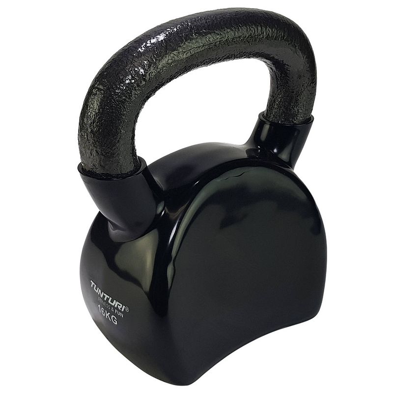 Foto van Tunturi kettlebell vinyl 16 kg zwart