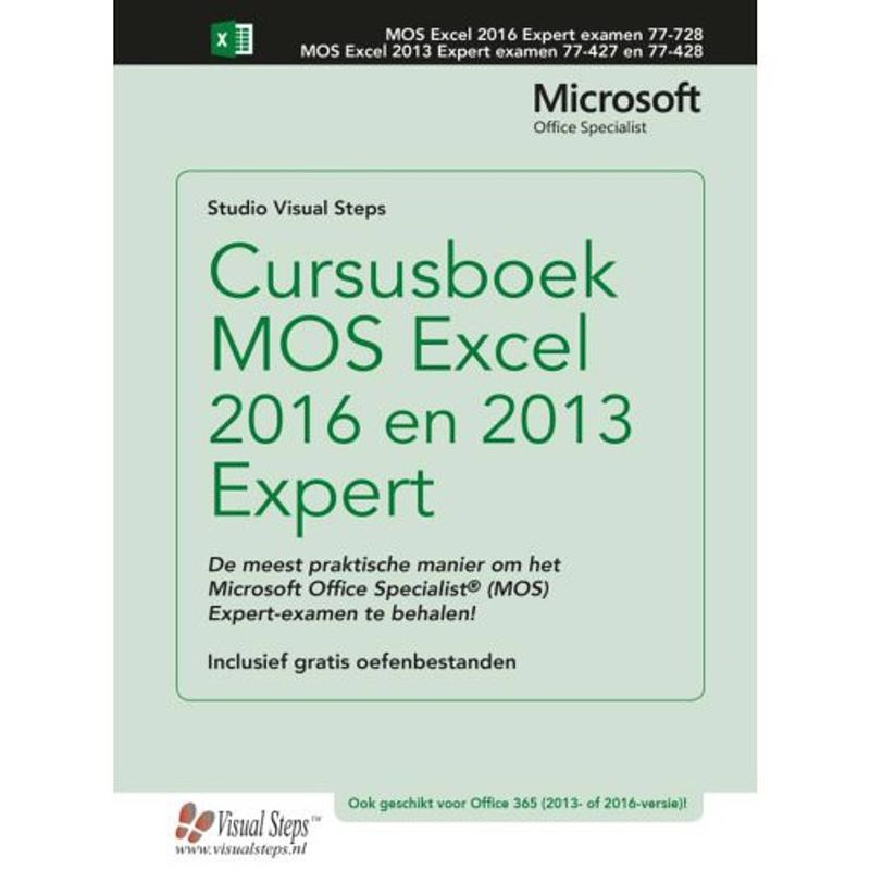 Foto van Cursusboek mos excel 2016 en 2013 expert