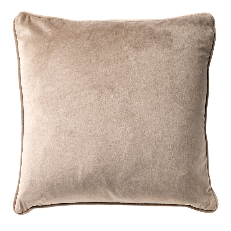 Foto van Dutch decor finn - kussenhoes velvet pumice stone 60x60 cm - beige