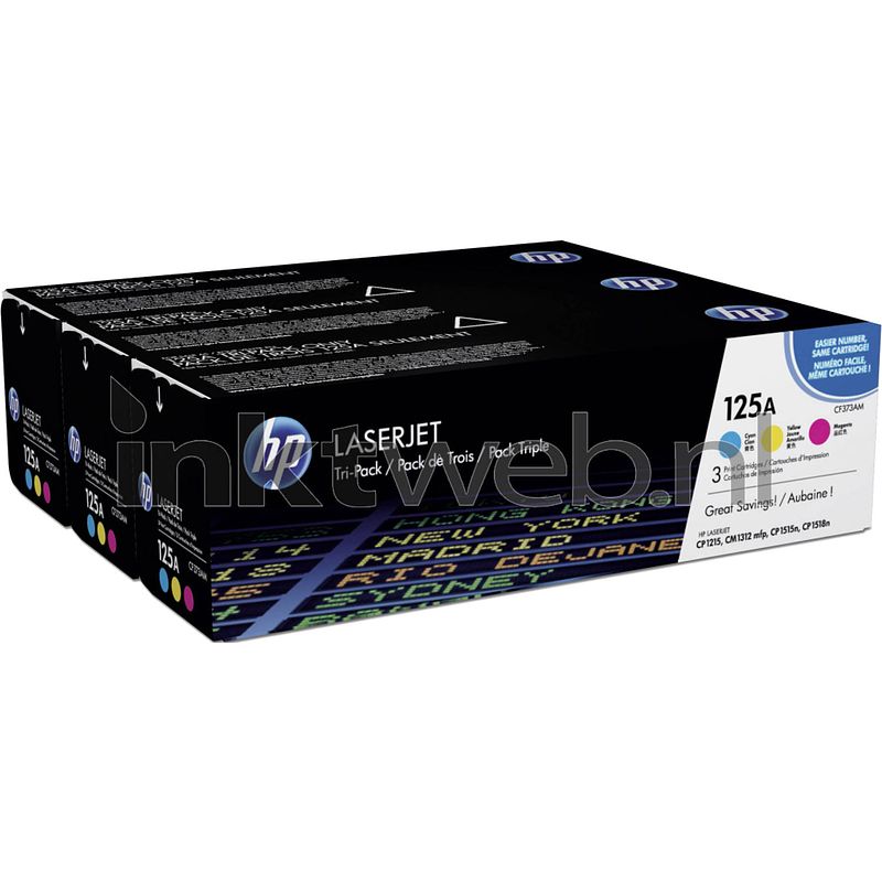 Foto van Hp 125a 3-pack kleur toner