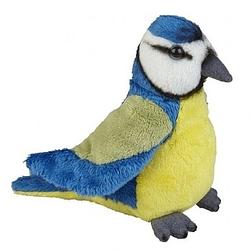 Foto van Pluche blauwe pimpelmees vogel knuffel 15 cm speelgoed - vogel knuffels