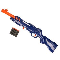 Foto van Toi-toys militaire shotgun blauw/oranje met 6 foampijlen 29 cm