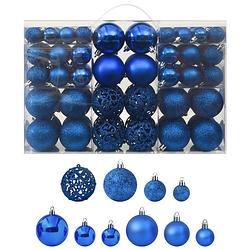 Foto van Vidaxl 100-delige kerstballenset blauw