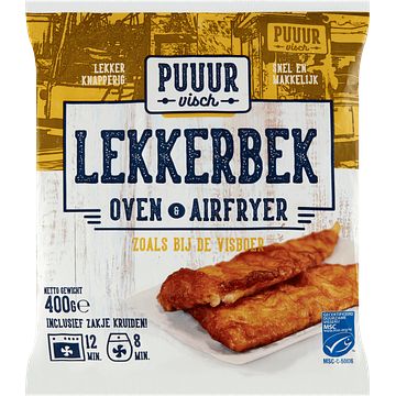 Foto van Puuur visch lekkerbek oven & airfryer 400g bij jumbo