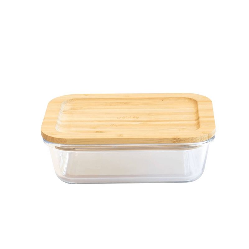 Foto van Pebbly voedselcontainer 19,6 x 13,9 cm glas transparant 1500 ml