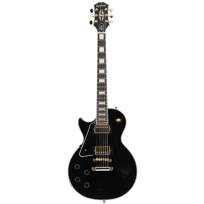 Foto van Epiphone les paul custom lh ebony linkshandige elektrische gitaar