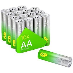 Foto van Gp batteries gppca15as603 aa batterij (penlite) alkaline 1.5 v 16 stuk(s)