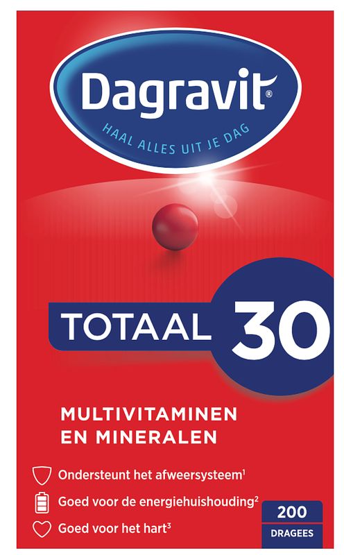 Foto van Dagravit totaal 30 multivitaminen dragees, 200 stuks bij jumbo