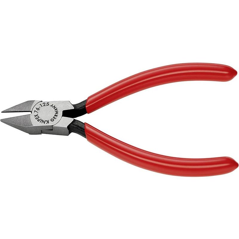 Foto van Knipex 76 81 125 76 81 125 elektronica en fijnmechanica zijkniptang met facet 125 mm