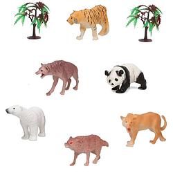 Foto van 6x plastic safaridieren speelgoed figuren voor kinderen - speelfigurenset