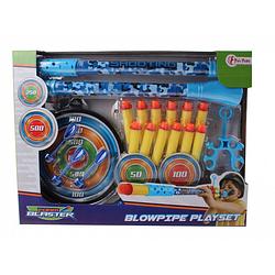 Foto van Toi-toys blaaspijp deluxe 20-delig blauw