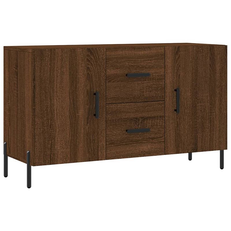 Foto van Vidaxl dressoir 100x36x60 cm bewerkt hout bruineikenkleurig