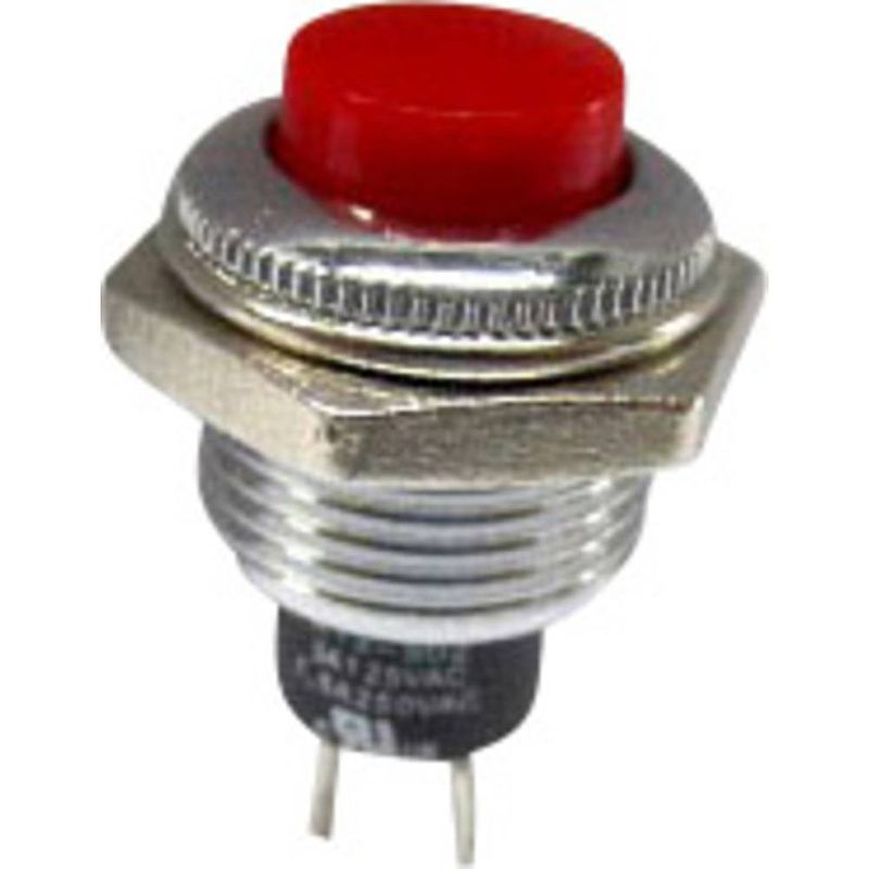 Foto van Tru components 1587735 tc-r13-502ma-05rt druktoets 250 v/ac 1.5 a 1x uit/(aan) moment 1 stuk(s)