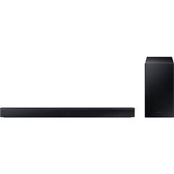 Foto van Samsung hw-b460 soundbar zwart bluetooth, incl. draadloze subwoofer, usb