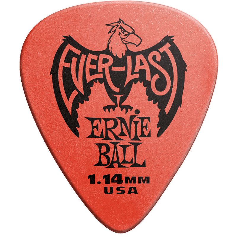 Foto van Ernie ball 9194 red everlast 1.14 mm plectrumset (12 stuks)