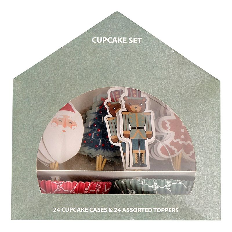 Foto van Cupcake set kerst 48-pack