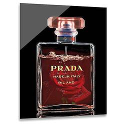 Foto van Ter halle® glasschilderij 60 x 80 cm prada parfume rood