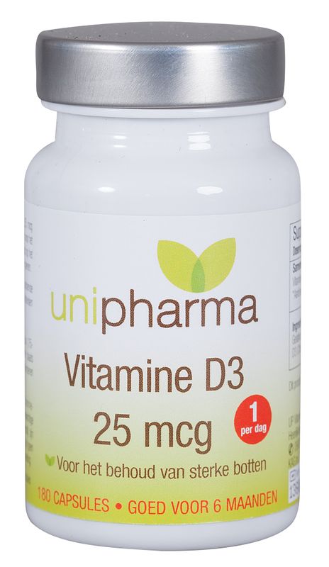 Foto van Unipharma vitamine d3 25mcg capsules