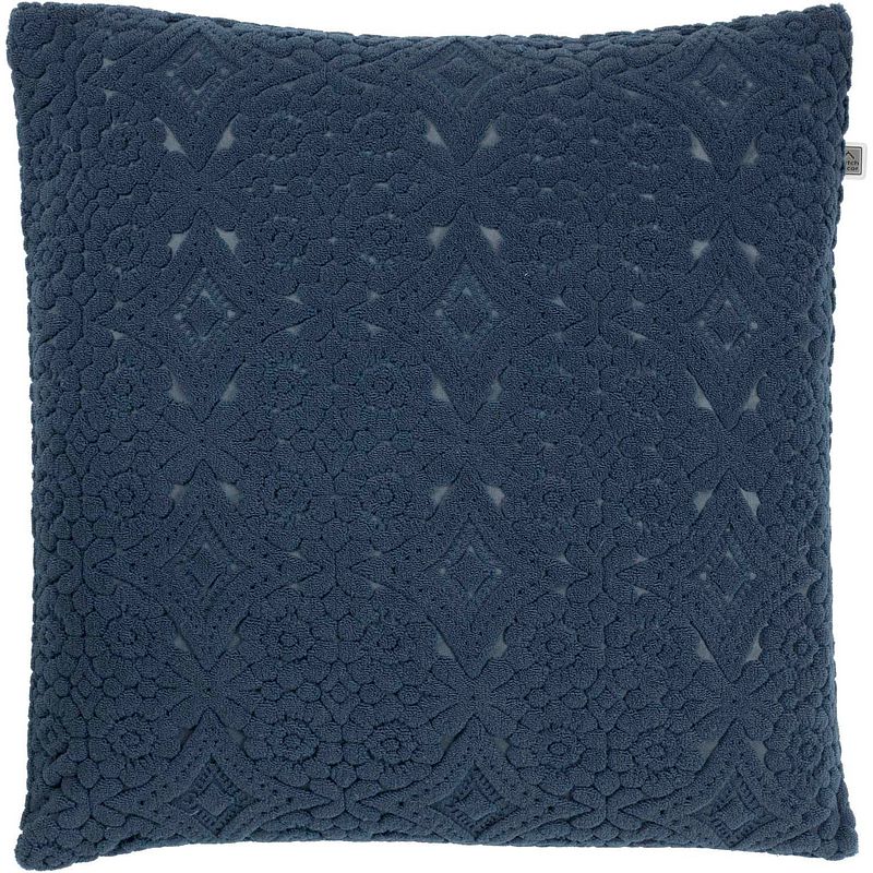 Foto van Dutch decor babet - kussenhoes donkerblauw 45x45 cm - blauw