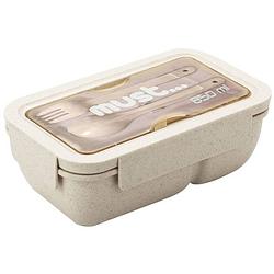 Foto van Diakakis lunchset must unisex 19 x 12 cm beige 850 ml 3-delig