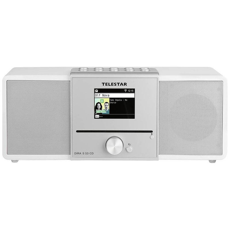 Foto van Telestar dira s 32i cd (weiß) radio/cd-speler dab+, vhf (fm) dab+, dlna, fm, wifi, usb, internetradio, cd, bluetooth incl. afstandsbediening wit