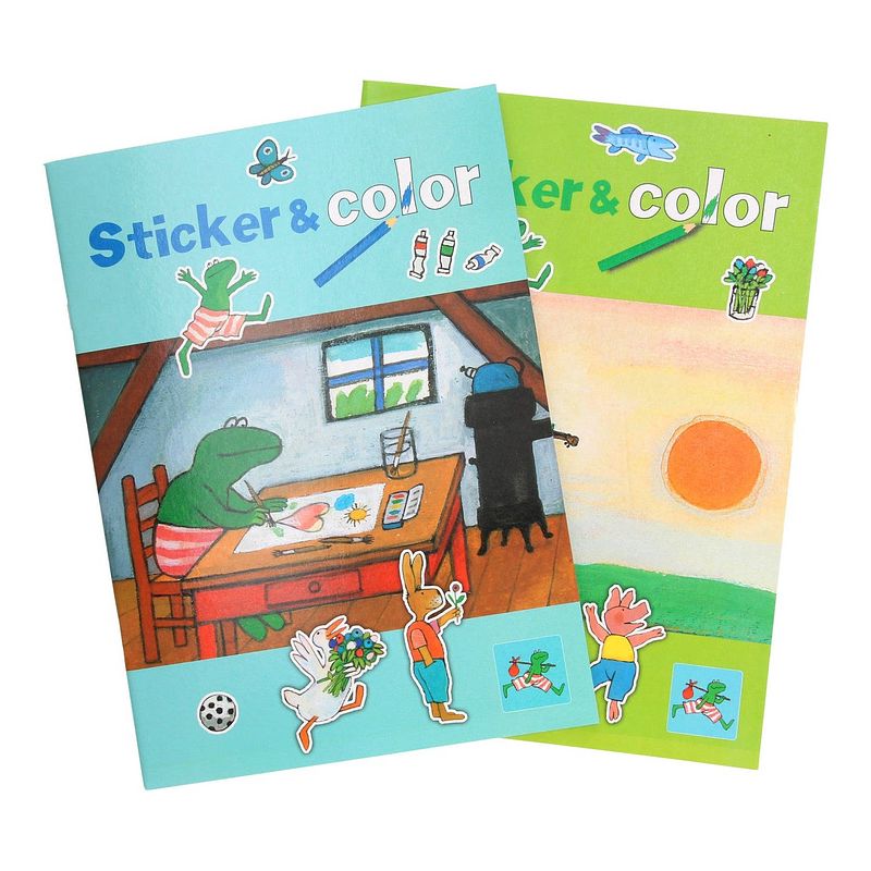 Foto van Boek specials nederland bv kikker stickeren kleurboek