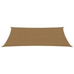 Foto van The living store schaduwdoek - hdpe - 2 x 4.5 m - taupe - rechthoekig