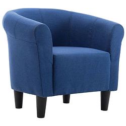 Foto van Vidaxl fauteuil stof blauw