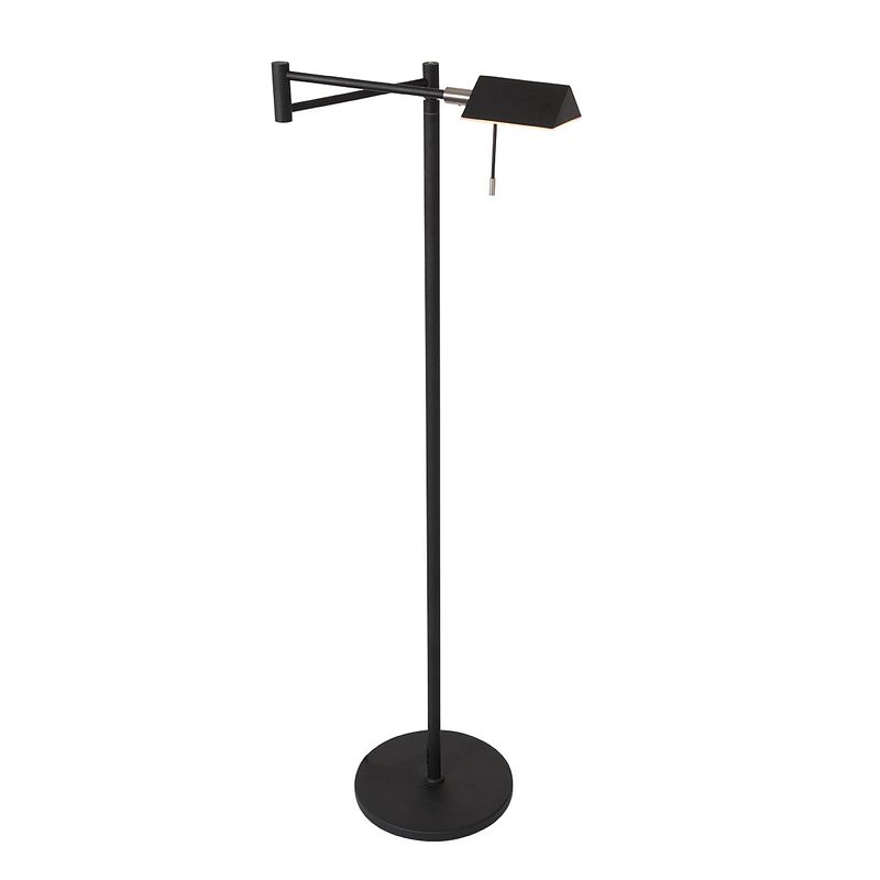 Foto van Steinhauer retina vloerlamp zwart kunststof 145 cm hoog