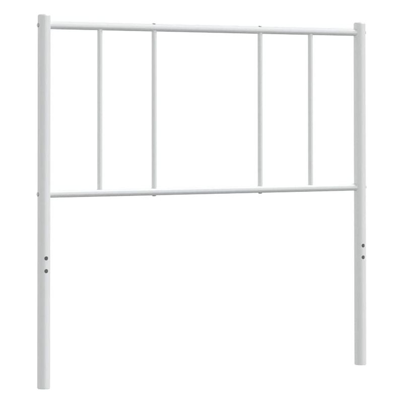 Foto van The living store hoofdbord metalen wit - 80 x 3 x 90 cm - robuuste constructie