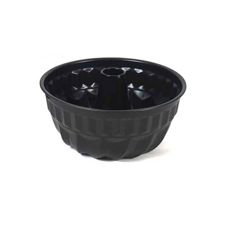 Foto van Tulband bakvorm/bakblik rond 22 x 10 cm zwart - tulbandvormen