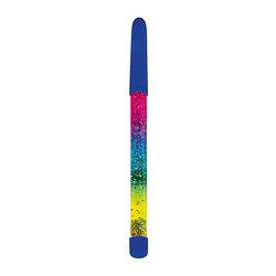 Foto van Moses balpen regenboog glitter donkerblauw 19,5 cm