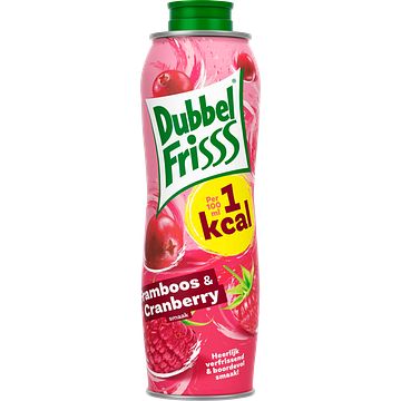 Foto van Dubbelfrisss 1kcal frambooscranberry siroop 0, 75l bij jumbo