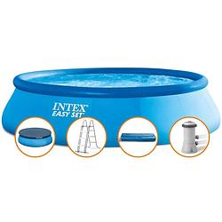 Foto van Intex opblaaszwembad easy set met accessoires 457 x 107 cm