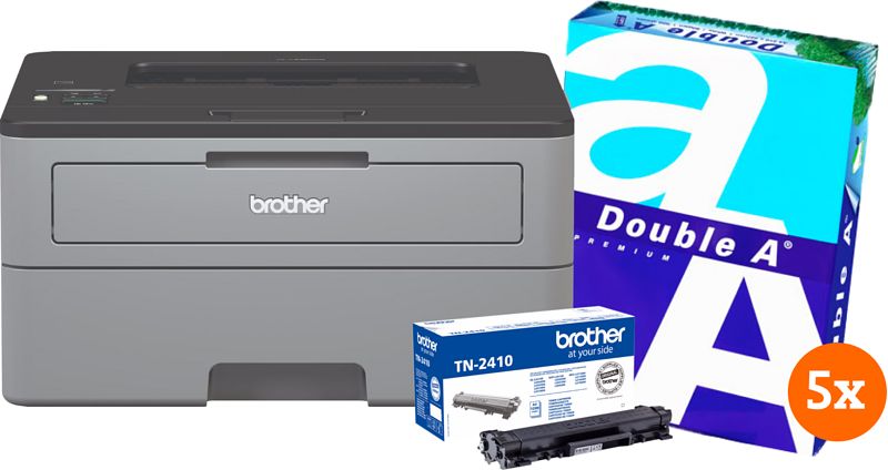 Foto van Brother hl-l2350dw + 1 extra zwarte toner + 2.500 vellen a4 papier