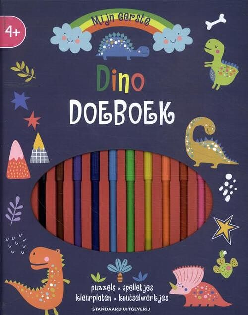 Foto van Mijn eerste dino doeboek met stiften - hardcover (9789002277887)