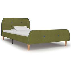 Foto van Vidaxl bedframe stof groen 90x200 cm