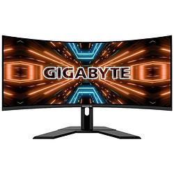 Foto van Gigabyte g34wqc a lcd-monitor 86.4 cm (34 inch) energielabel g (a - g) 3440 x 1440 pixel uwqhd 1 ms hdmi, displayport, hoofdtelefoon (3.5 mm jackplug) va lcd