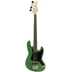 Foto van Fazley outlaw series judge basic green elektrische basgitaar met gigbag