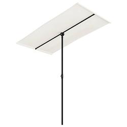 Foto van The living store tuinparasol - zandwit polyester - 180 x 110 x 208 cm - uv-beschermend