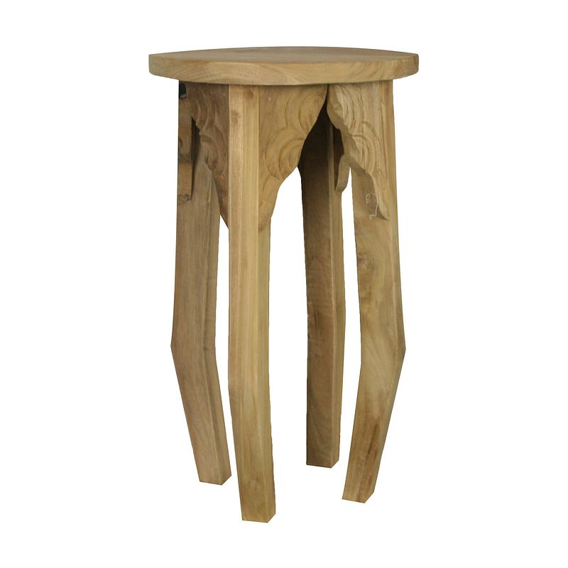 Foto van Dknc - tafel teak hout - 28x48cm - natuurlijk