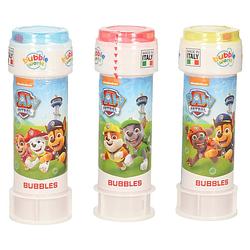 Foto van 3x paw patrol bellenblaas flesjes met bal spelletje in dop 60 ml voor kinderen - bellenblaas
