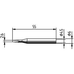 Foto van Ersa 0162kd soldeerpunt beitelvorm, recht grootte soldeerpunt 2.60 mm inhoud: 1 stuk(s)