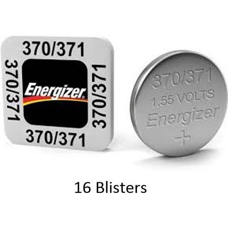 Foto van 16 stuks (16 blisters a 1 stuk) energizer 370/371 sr69 1.55v knoopcel batterij