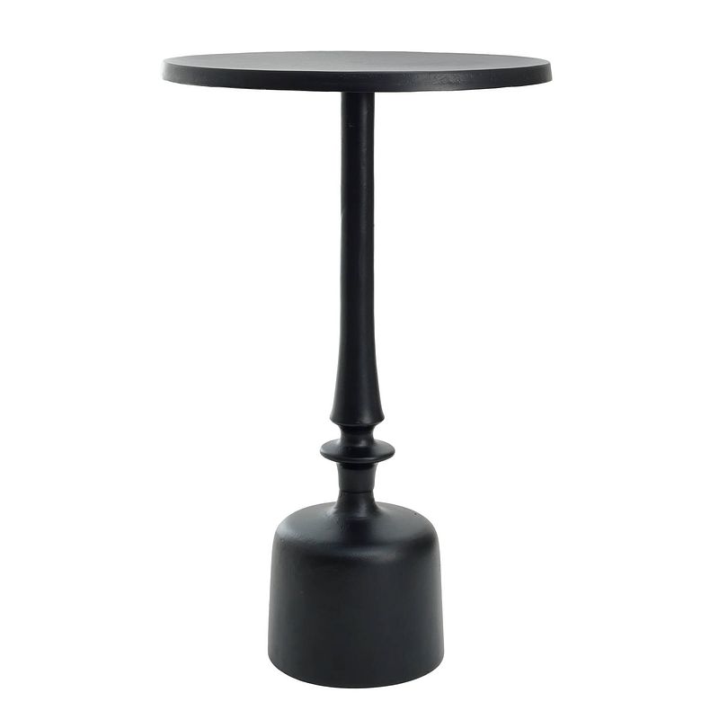 Foto van Ptmd resha black alu sidetable matte finish round