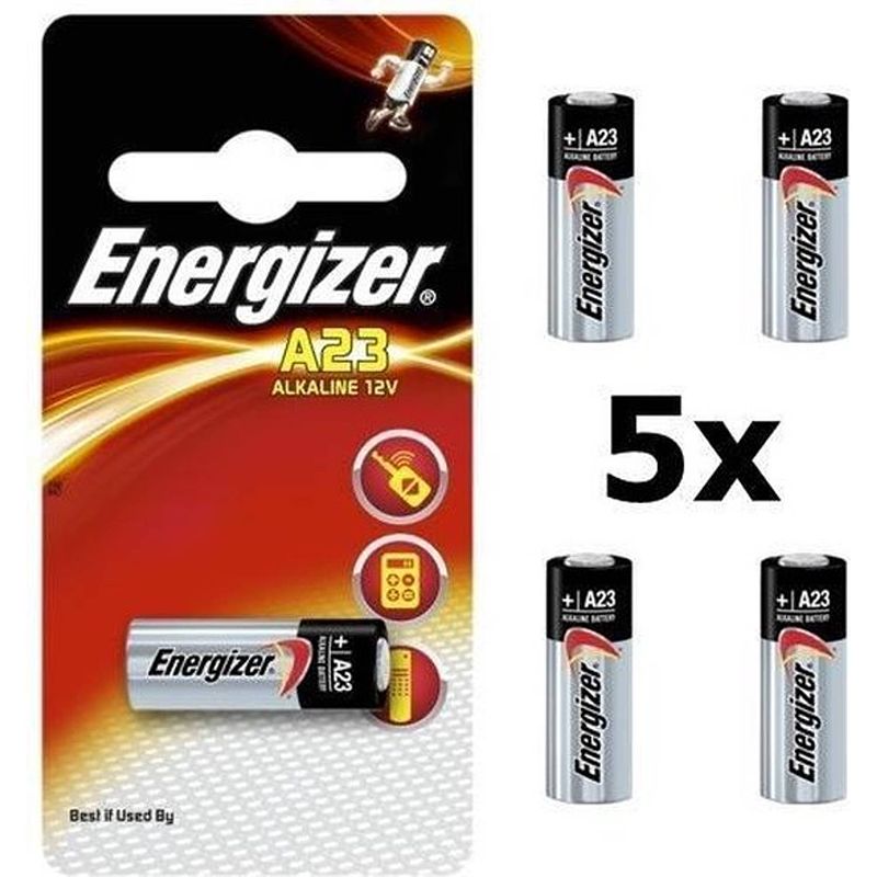 Foto van 5 stuks - energizer a23 23a 12v l1028f alkaline batterij