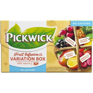 Foto van Pickwick fruit infusion variatiebox geel fruit thee 20 stuks bij jumbo